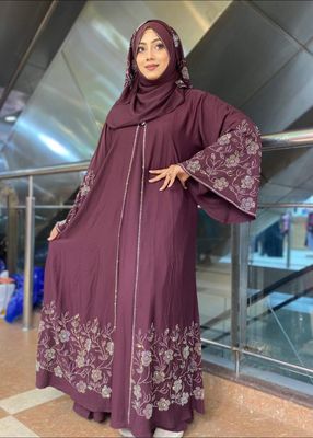 Premium Stone Borka with Hijab_img_1