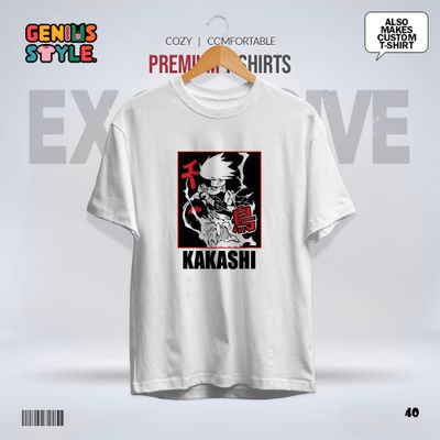 Kakashi (Naruto) Anime Drop Shoulder T-shirt - 40_img_1
