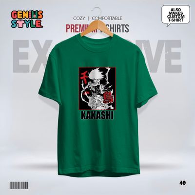 Kakashi (Naruto) Anime Drop Shoulder T-shirt - 40_img_4