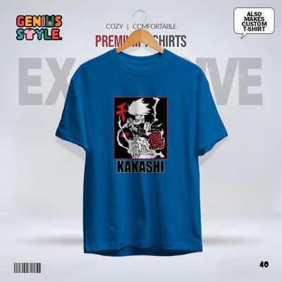 Kakashi (Naruto) Anime Drop Shoulder T-shirt - 40_img_6
