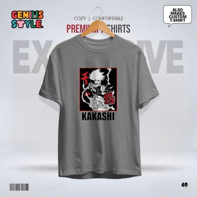Kakashi (Naruto) Anime Drop Shoulder T-shirt - 40_img_7