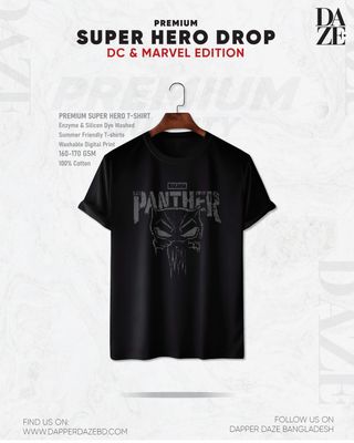 SH0123 Super Hero Black Panther T-shirt_img_0