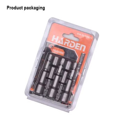 HARDEN 5Pcs Magnetic Nut Drivers Socket 65mm Long (6mm | 8mm | 10mm | 12mm | 14mm) Roofing Socket, Drill Bit Adapter Hex Socket Sleeve Nozzles; Model: 550621 | 550622 | 550624 | 550625 | 550626_img_6