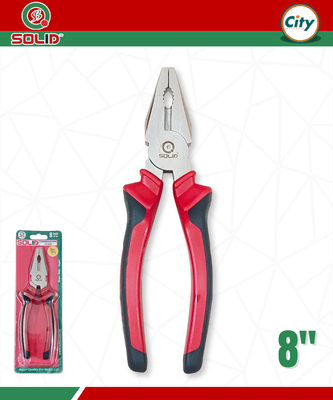 ৮ ইঞ্চি কম্বিনেশন প্লাইয়ারস হেভি ডিউটি নিকেল ক্রোমিয়াম স্টিল পেশাদার মানের প্লাস SOLID_img_0