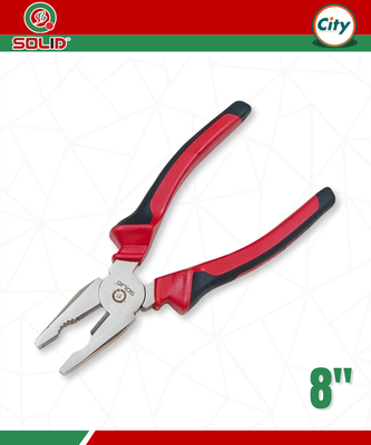 ৮ ইঞ্চি কম্বিনেশন প্লাইয়ারস হেভি ডিউটি নিকেল ক্রোমিয়াম স্টিল পেশাদার মানের প্লাস SOLID_img_1