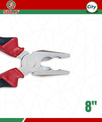 ৮ ইঞ্চি কম্বিনেশন প্লাইয়ারস হেভি ডিউটি নিকেল ক্রোমিয়াম স্টিল পেশাদার মানের প্লাস SOLID_img_3