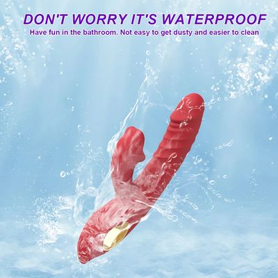 Auto Telescopic Dildo Vibrator Clitoris G Spot Tongue Licking Rabbit Stimulator Vagina Anal Female Masturbator Sex Toy for Women_img_1