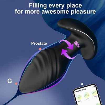 360° Rotation Anal Vibrator APP Bluetooth Control Prostate Massager 9 Vibrating Butt Plug Male Masturbator Adult Sex Toy for Men_img_4