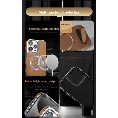 Jinduka Premium PU Leather Magsafe Supported Kickstand Hard Case For iPhone_img_1