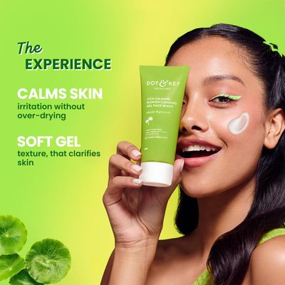 Dot & Key CICA Face Wash for Acne Prone Skin, 2% Salicylic Acid with Green Tea_img_1
