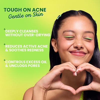 Dot & Key CICA Face Wash for Acne Prone Skin, 2% Salicylic Acid with Green Tea_img_3