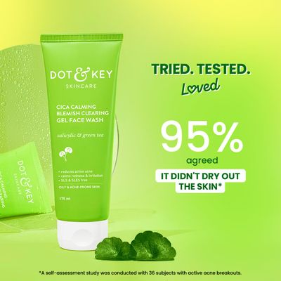 Dot & Key CICA Face Wash for Acne Prone Skin, 2% Salicylic Acid with Green Tea_img_4