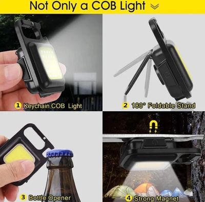Universal Multifunctional Emergency worklight Portable Mini LED Keychain Flashlights COB Work Light USB Charging Camping Outdoor Fishing Torch Lamp_img_5