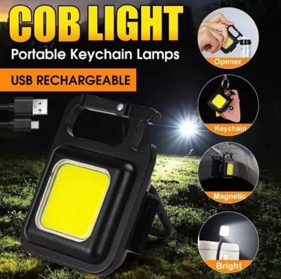 Universal Multifunctional Emergency worklight Portable Mini LED Keychain Flashlights COB Work Light USB Charging Camping Outdoor Fishing Torch Lamp_img_8