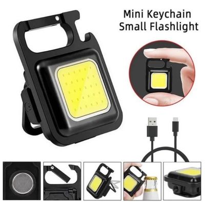 Universal Multifunctional Emergency worklight Portable Mini LED Keychain Flashlights COB Work Light USB Charging Camping Outdoor Fishing Torch Lamp_img_7