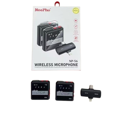Neepho NP-56 Double Wireless Microphone With Noise Cancellation Mode_img_2