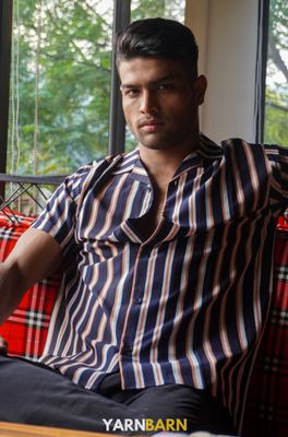 SALE: Men's Black Striped Havana_img_1