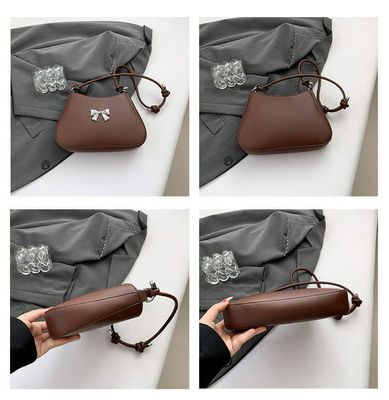 Silver Bow knotted strap hand bag👜_img_6