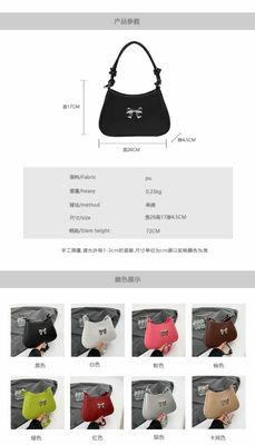Silver Bow knotted strap hand bag👜_img_9