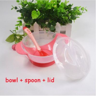 Baby feeding bowl set with lid & Temperature silicon spoon_img_0