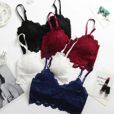 Women's Fashion Wireless BeautifulBack Sexy Full Cup Lace Bra Soft BrassiereUnderwear Lingerie Intimates_img_0