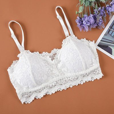 Women's Fashion Wireless BeautifulBack Sexy Full Cup Lace Bra Soft BrassiereUnderwear Lingerie Intimates_img_1