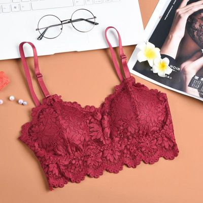 Women's Fashion Wireless BeautifulBack Sexy Full Cup Lace Bra Soft BrassiereUnderwear Lingerie Intimates_img_4
