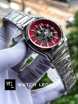 FOSSIL AUTO SILVER CHAIN RED DIAL_img_0