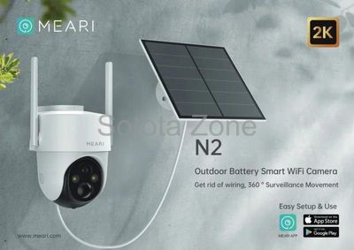 Meari N2 3MP Outdoor Smart PTZ WiFi Camera with Solar Panel (Model: N2)_img_1