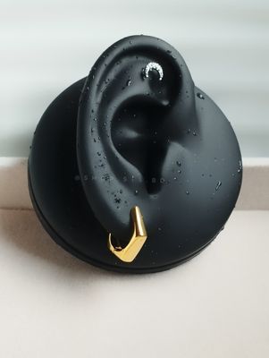 Pentagon hoop earrings EH4 - 1.5 Cm_img_1