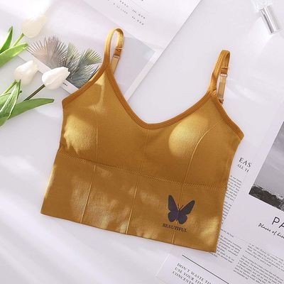 New Ladies Tube Tops Sexy Crop Top Knitted Underwear Backless Camisoles Sports Bra Female Brassiere Tops With Built in Bras_img_6