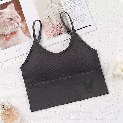 New Ladies Tube Tops Sexy Crop Top Knitted Underwear Backless Camisoles Sports Bra Female Brassiere Tops With Built in Bras_img_7