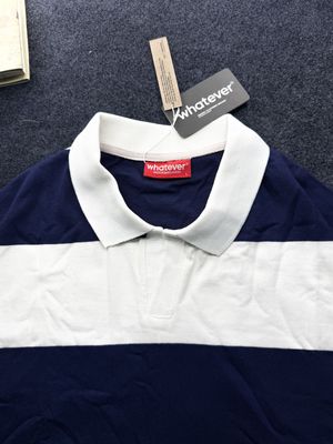 𝗨𝗻𝗶𝘃𝗲𝗿𝘀𝗶𝘁𝘆 𝗦𝘁𝗿𝗶𝗽𝗲 𝐏𝐎𝐋𝐎 𝐓-𝐒𝐡𝐢𝐫𝐭 (White-Blue)_img_1