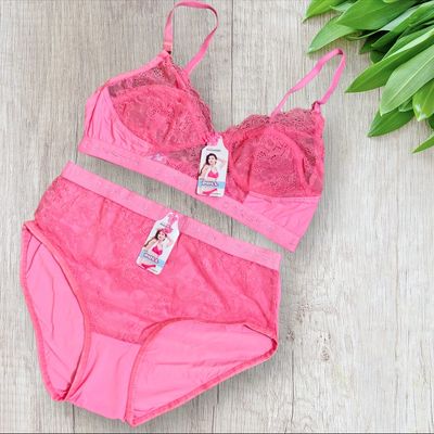 Non Padded Full Cup Non Wired Bra & Pantie Set_img_2