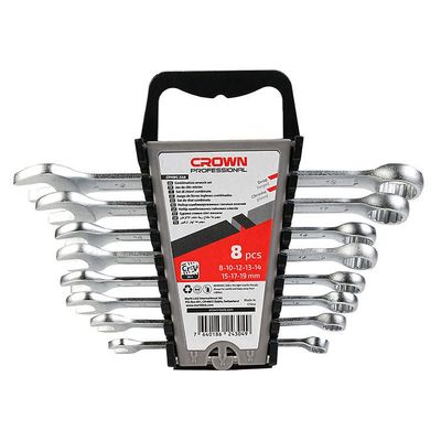 CROWN Professional 8pcs Combination Wrench Set, 8pcs, CR-V, Atomization; CPHWC-XA8_img_0