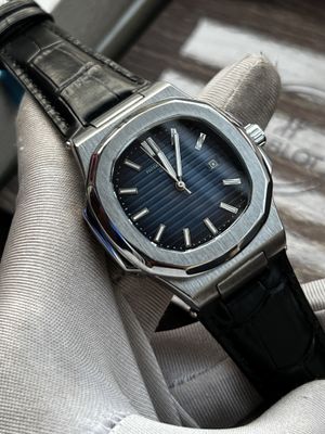 Patek Philippe Nautilus Blue Dial Black Belt AA_img_0