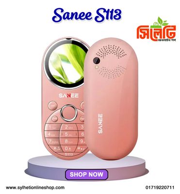 Sanee S113 Dual Sim Stylish Button Phone (Pink)_img_1