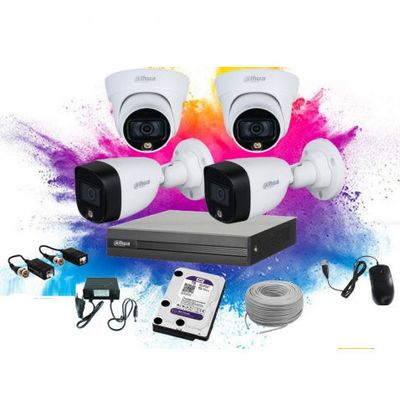 CCTV Package Dahua 4CH DVR 4 PCS Camera 500GB HDD_img_0