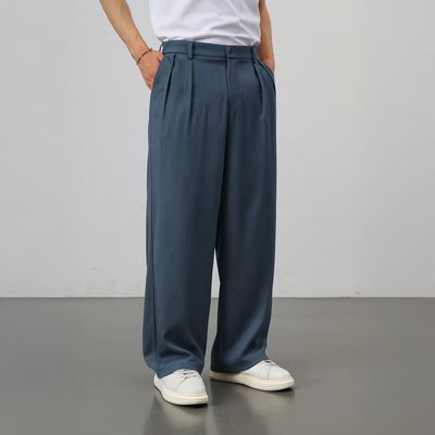 Premium Baggy Formal pant (Steel Blue)_img_1
