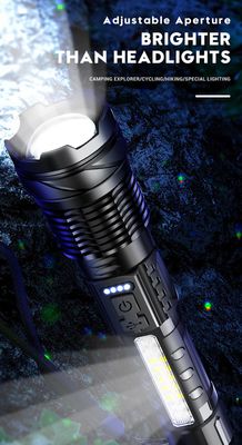 LED Powerful 2600mAh Flashlight Type-c Rechargeable Zoomable Torch Waterproof Camping Hunting Lantern_img_7