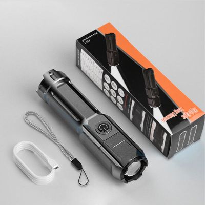 torch light Ultra Bright Flashlight ABS Strong Light Focusing Led Flash Light Rechargeable Zoom Xenon Forces Outdoor Multi-function TorchParty Packs Sets_img_10