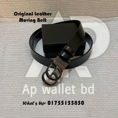 Gucci Original Leather Moving Belt 2 side used With Box_img_2