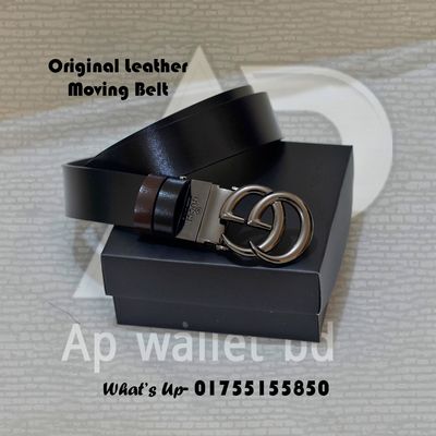 Gucci Original Leather Moving Belt 2 side used With Box_img_3