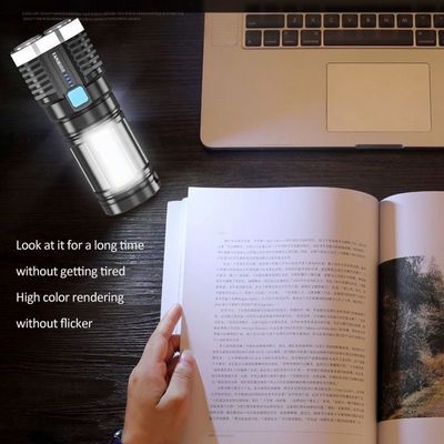 4-Core Flashlight Super Bright Rechargeable Flashlight Multi LED Long-Range Spotlight COB Light for Outdoor Fishing_img_4