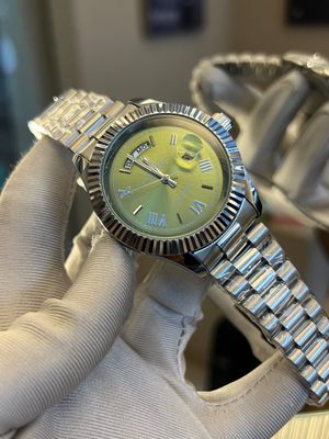 Rolex Day Date Silver Light Green Dial_img_0