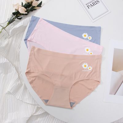 High Quality Seamless Underwear For Ladies Mature Women Seamless Ice Silk Panties Woman Underwear_img_2