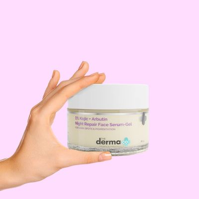 The Derma Co. 1% Kojic + Arbutin Night Repair Face Serum-Gel – For Dark Spots & Uneven Skin Tone_img_1