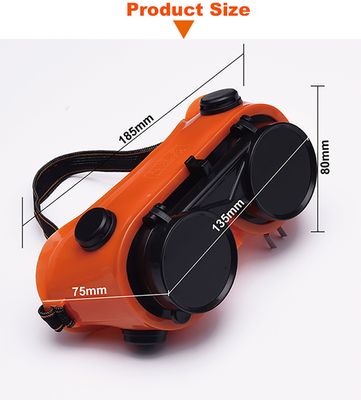 HARDEN 155mm Safety Goggle Flip design with open-close locking position Soft and light weight plastic frame Colored inorganic outer glass lens; 780210_img_0