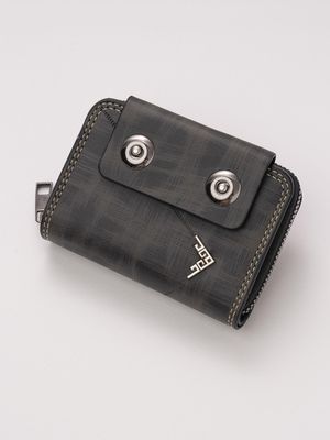3pc Men'S Business Organ Card Package, Double-buckle Large-capacity Faux Leather Storage Wallet_img_1