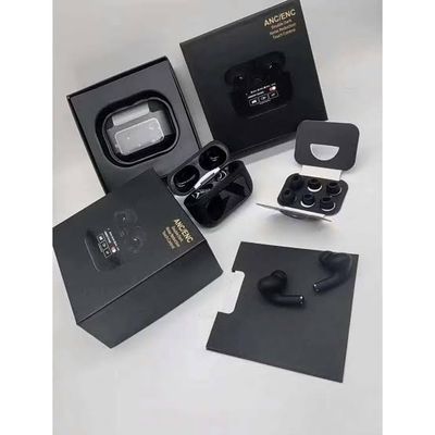 Airpods A9 Pro Earbuds TWS In-Ear Earbuds ANC/ENC Wireless Earphones LED Touch Screen Display Noise Cancelling LED Alarm Clock_img_2